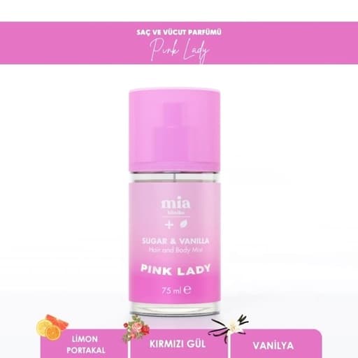 [8684438670220] عطر  للشعر والجسم الوردي برائحة الفانيليا والسكر من ميا  كلينيكا  - 75 مل