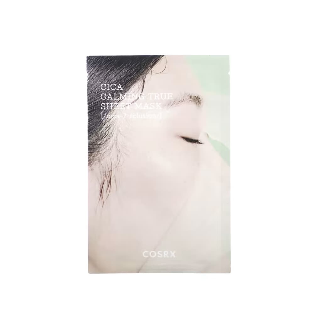 قناع ورقي لترطيب وعلاج وتهدئة البشرة من كوسركس قناع واحد PURE FIT CICA CALMING TRUE SHEET MASK