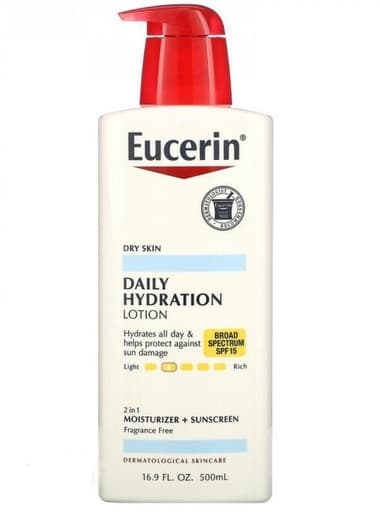 [72140012083] لوشن للترطيب مع SPF 15 واقي شمس من يوسرين 500مل  Eucerin
