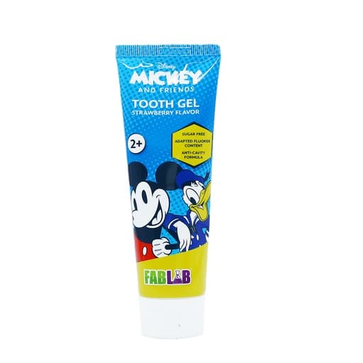 [6224002283207] معجون اسنان للاطفال بنكهة الفراولة بعدة اشكال من فاب لاب 75 مل - Mickey Mouse