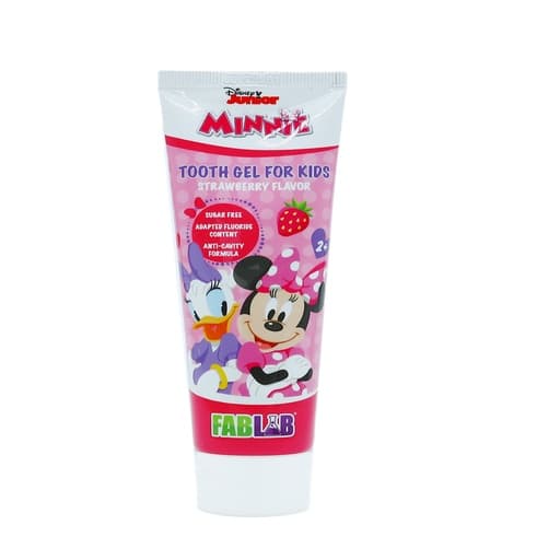 [6224002283214] معجون اسنان للاطفال بنكهة الفراولة بعدة اشكال من فاب لاب 75 مل - Minnie Mouse