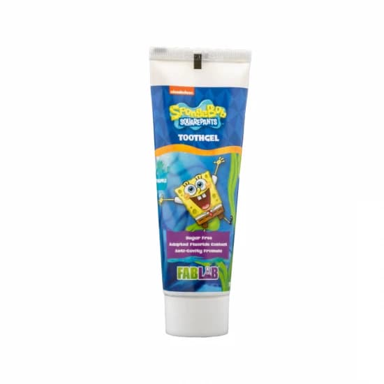 [6224011122337] معجون اسنان للاطفال بنكهة الفراولة بعدة اشكال من فاب لاب 75 مل - Sponge Bob