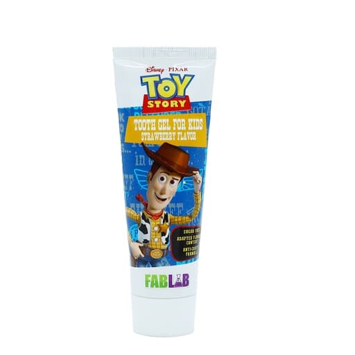 [6224002283221] معجون اسنان للاطفال بنكهة الفراولة بعدة اشكال من فاب لاب 75 مل - Toy Story