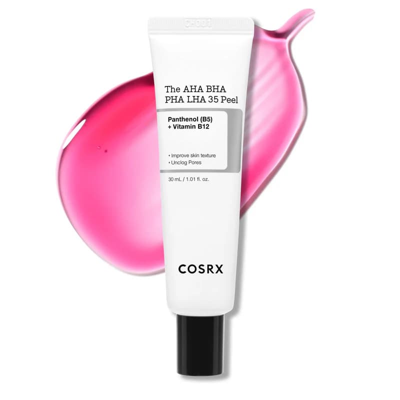مقشر احماض الفواكه لطيف ينشط البشرة الباهتة وينظف المسام المسدودة من كوسركس A gentle fruit acid scrub that revitalizes dull skin and unclogs pores from Cosrx